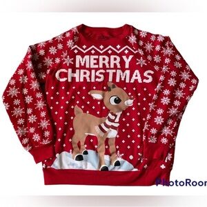 Rudolph The Red Nosed Reindeer Sweatshirt-Women’s Size Small Christmas